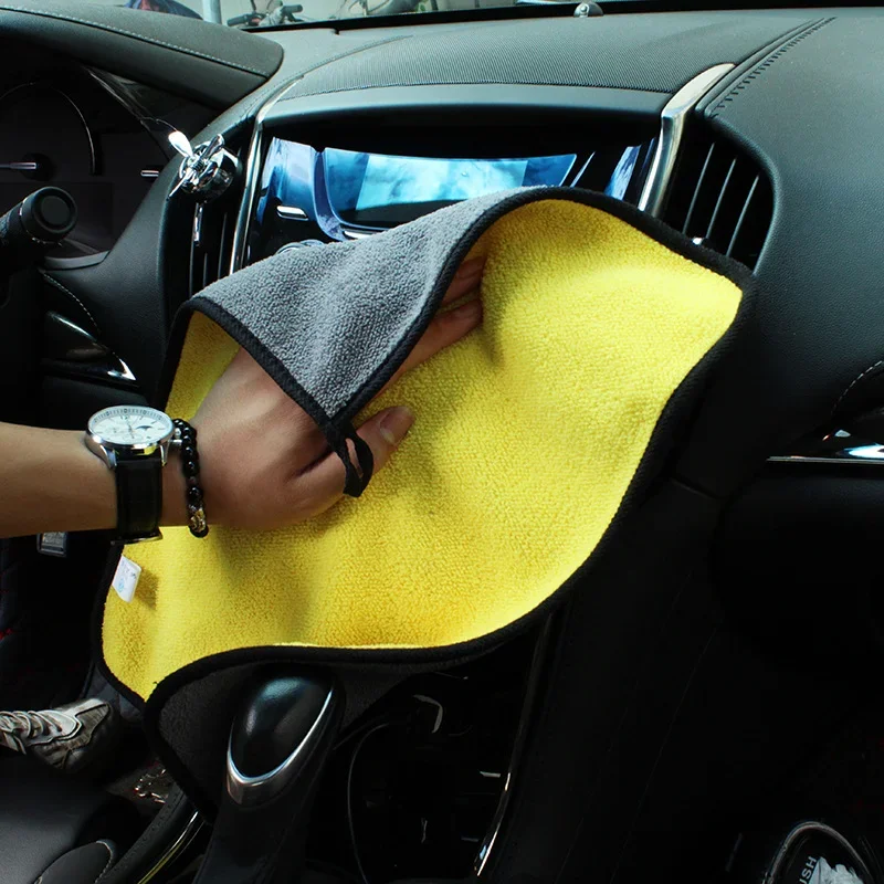 Car Wash Towels, High-density Coral Fleece Towels, Car Mounted 30 * 60/30 * 30 Dual Sided OPP Bags for Both Home and Car Use