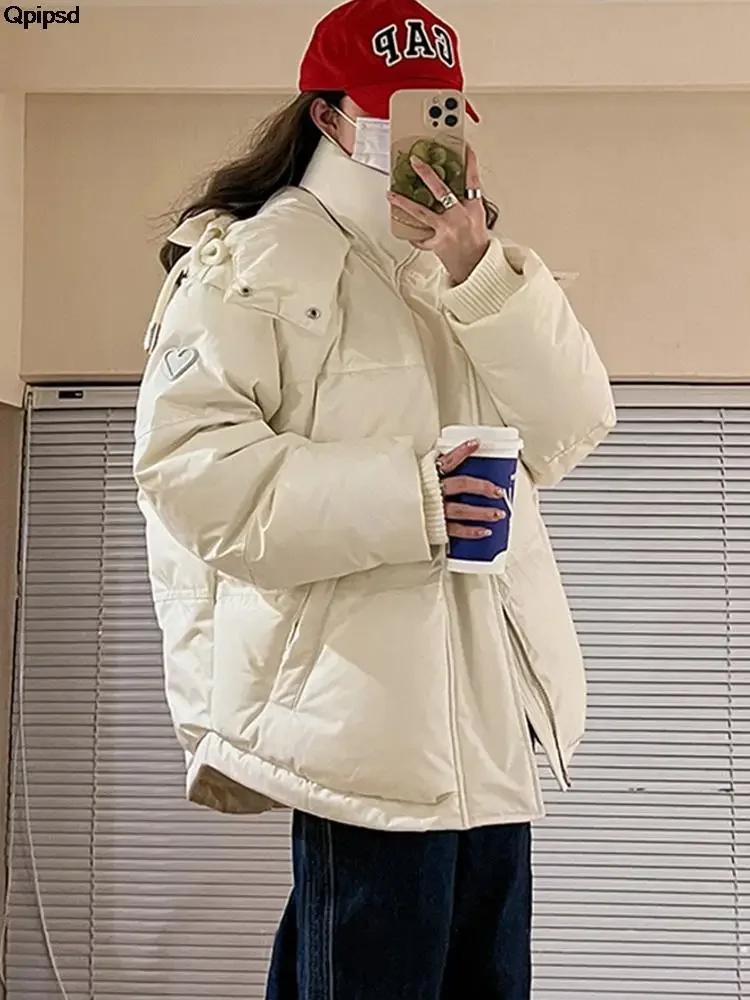 Veste rembourrée d'hiver pour femmes, manteau d'extérieur, Parka à capuche en coton solide et épais, imperméable, bouffante, mode coréenne, nouvelle collection 2025