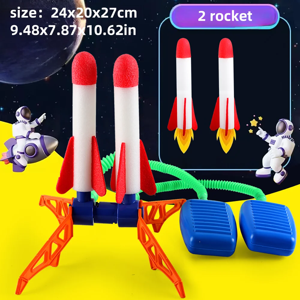 เด็ก Rocket Launcher Step Pump Power Air Pressed Stomp กลางแจ้งเกมครอบครัว Skyrocket ของขวัญวันเกิดของเล่นกีฬาสําหรับเด็ก