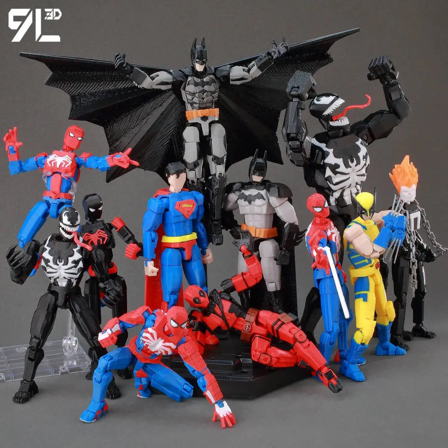 9L3D Супермен Непобедимый мальчик Бэтмен Фигурка LUCKY13 Многошарнирный Poseable T13 Titan13 Модель героя Манекен13 Коллекционные игрушки
