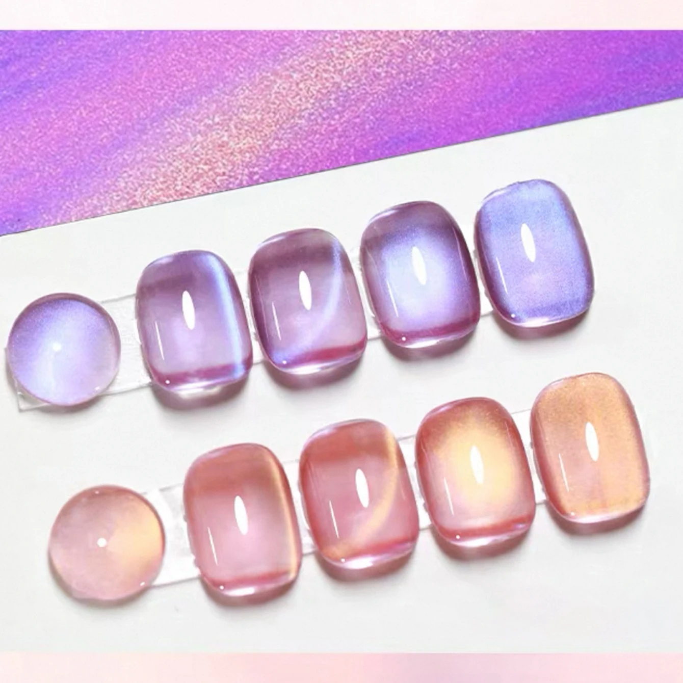 1/6PCS SS25 캣 아이 젤 폴리쉬 유리 구슬 및 크리스탈 포함, 5가지 색상 살롱 DIY 네일 용품 키트 프로 네일 매니큐어용