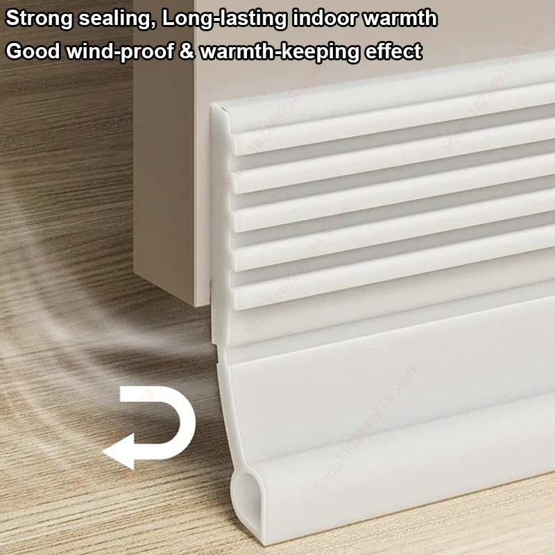 New Door Bottom Sealing Strip 1M Windproof Dust Stopper Guard Rain Weatherstrip Noise Reduction Insulator Sealer Home Hardware