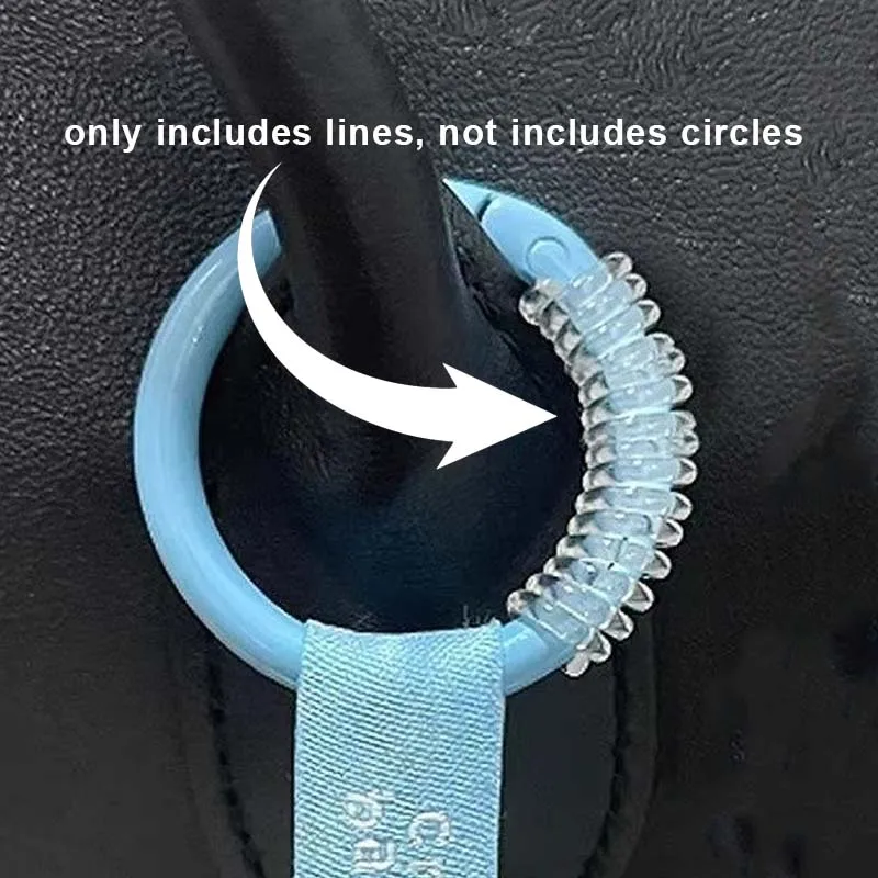【Only Coils】For Labubu Anti Drop Buckle Silicone Rope Keychain Protection Ring Transparent Winding Fixed Anti Drop