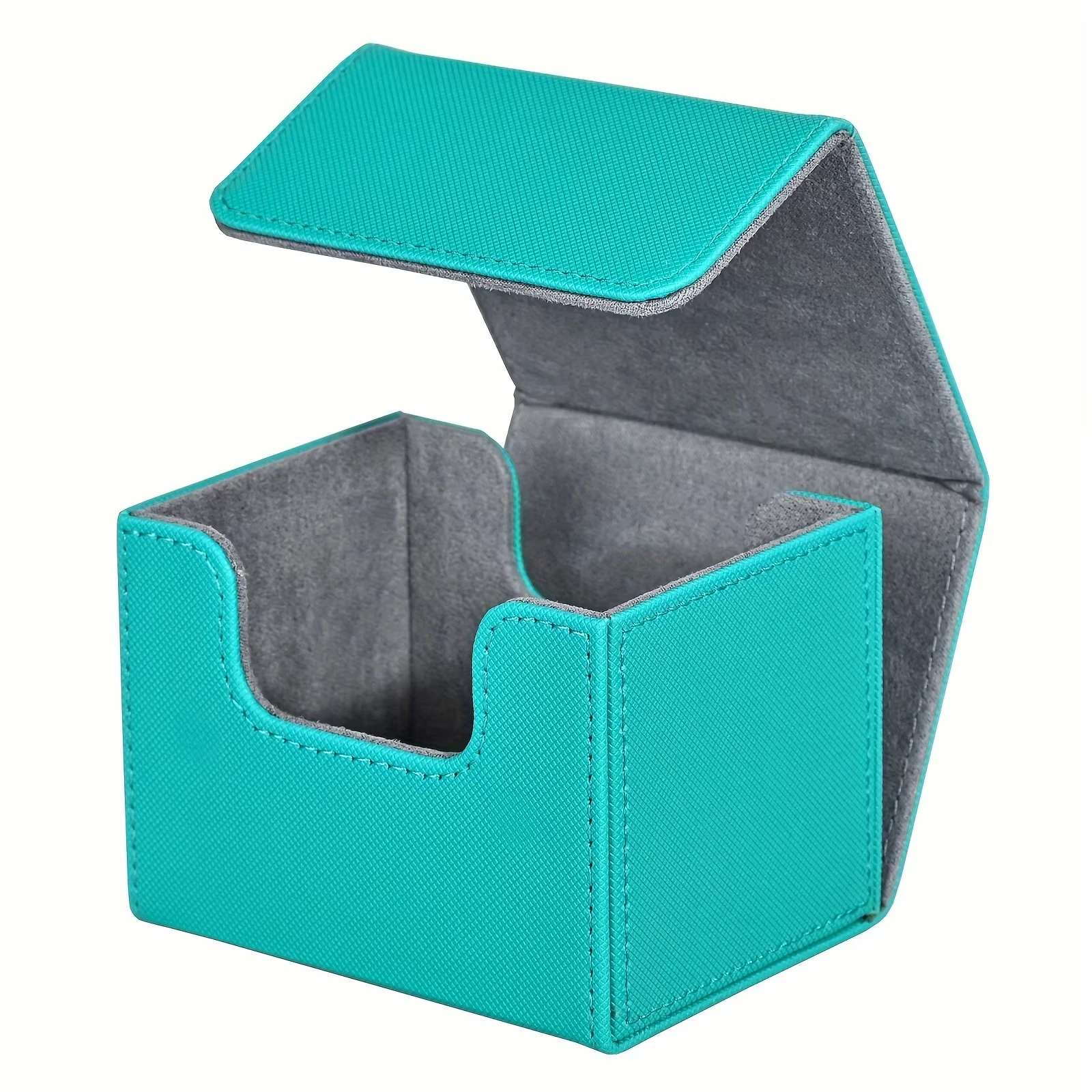 Caja de baraja de cartas, caja de almacenamiento de tarjetas que se adapta a 100 tarjetas de una sola manga, estuche de baraja de cartas con imán fuerte de cuero PU para tarjetas TCG