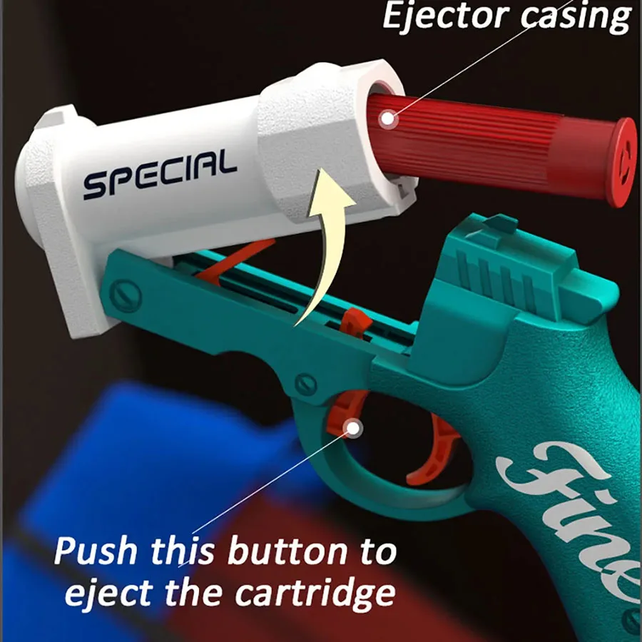 MINI S686 SHELL โยน Bullet Launcher ปืนของเล่น Airsoft Foam Bullet Blaster CS อาวุธกลางแจ้งเด็กปืนพก