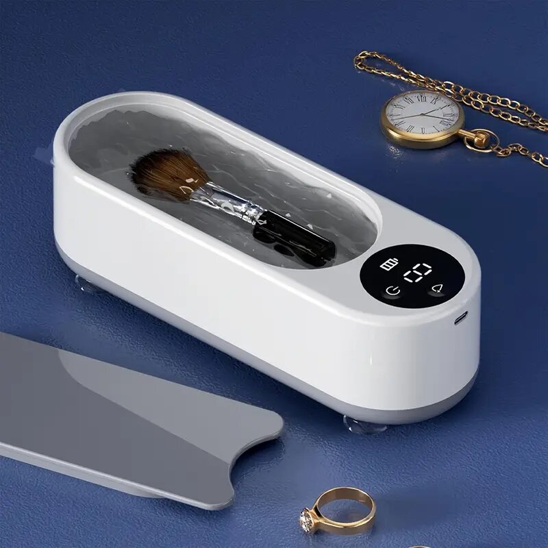 1PC jewelry cleaning machine, jewelry automatic 360 ° deep cleaning tool, ultra portable, USB charging, high-frequency vibration