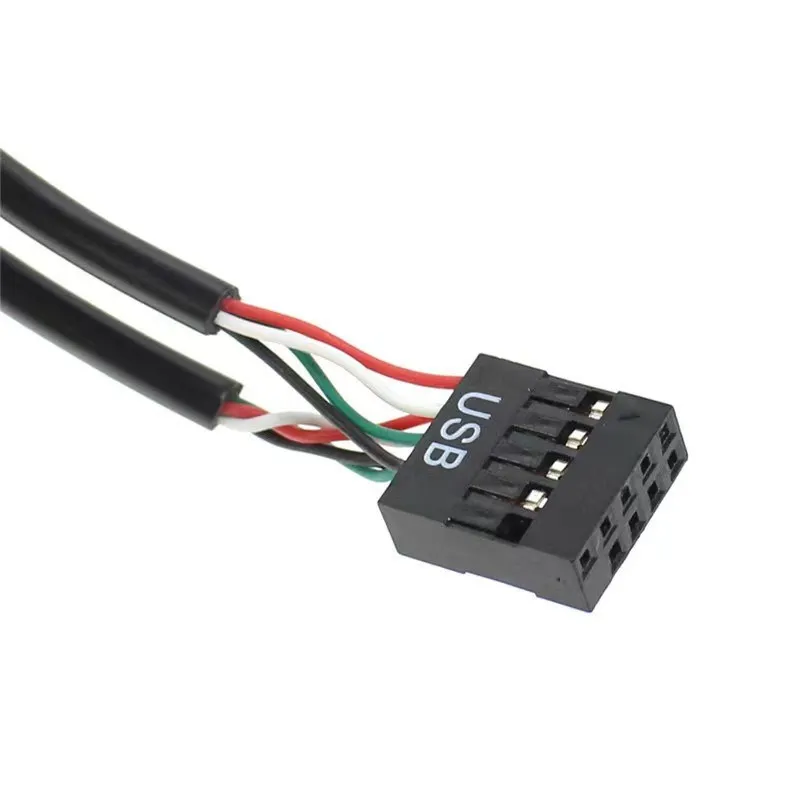 Divisor USB de 9 pines, placa base, interfaz hembra USB, divisor de cabezal, adaptador de Cable de extensión de 1 a 2, conectores HUB USB de 9 pines y 1 a 4