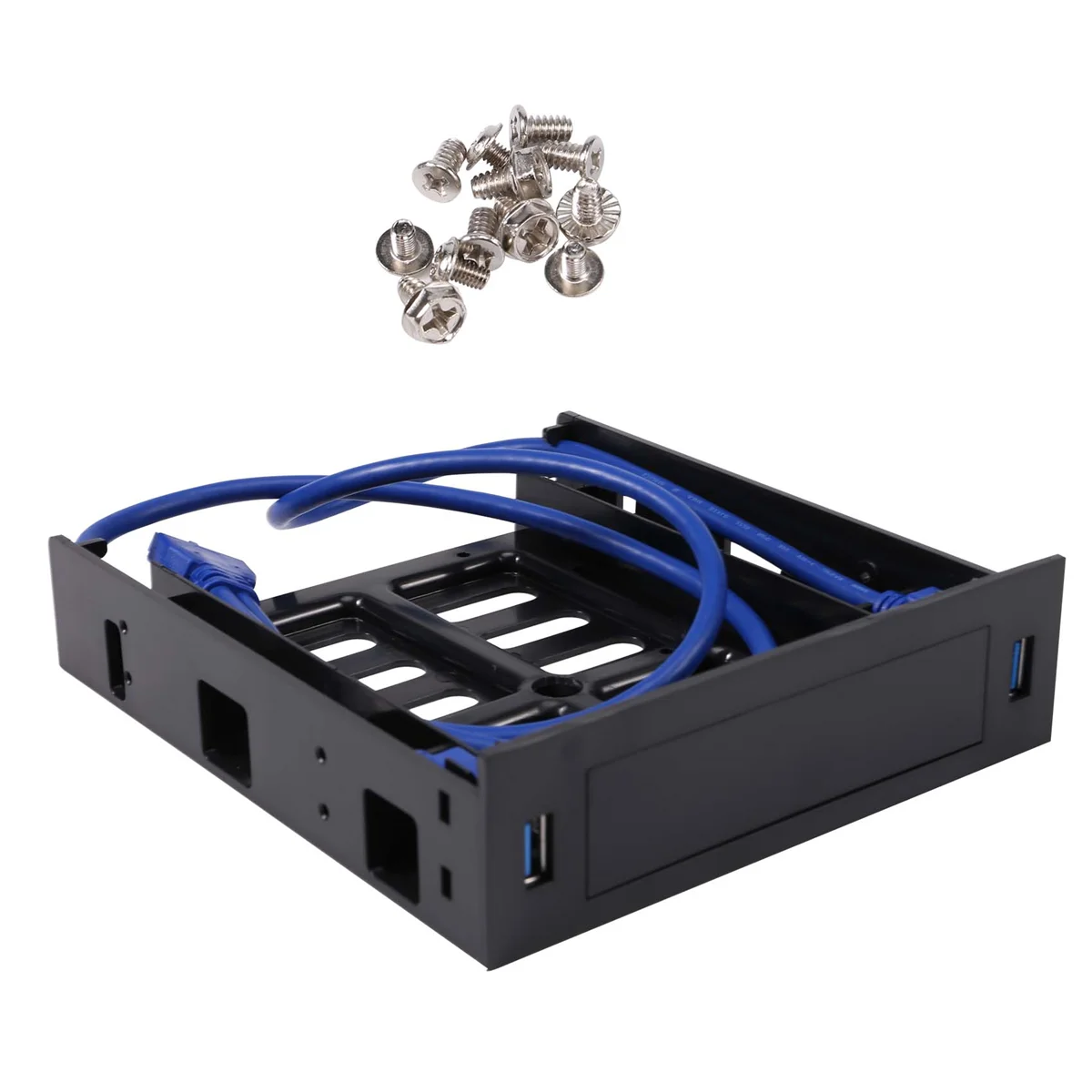 2 x USB 3,0 Frontplatte mit 3,5 Zoll Gerät/Festplatte oder 2,5 Zoll SSD/HDD auf 5,25 Diskette zu optischem Laufwerk Bay Tray Halterung