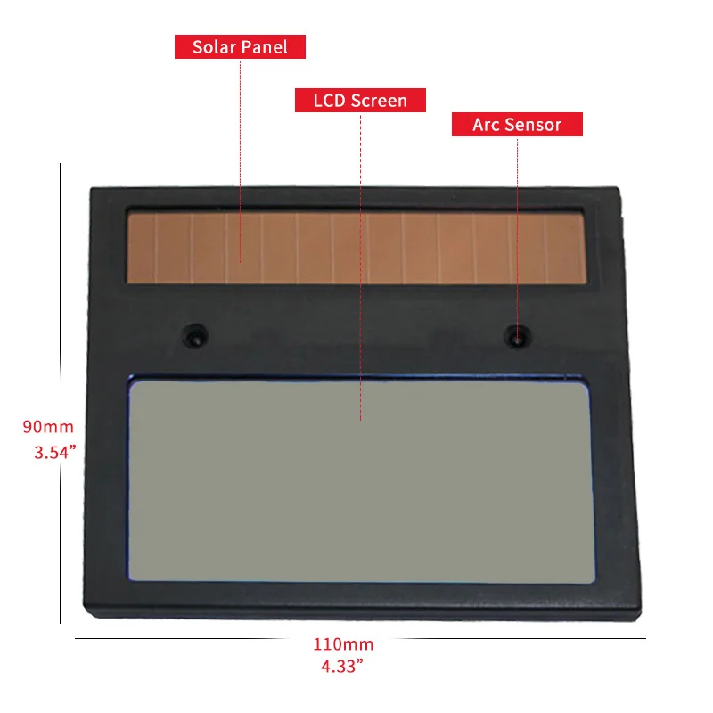 Solar Auto Darkening Filter เชื่อม/หน้ากากโปแลนด์/หมวกกันน็อค/หมวกเครื่องเชื่อม/True สีเชื่อมเลนส์/PlasmaCuting เครื่องมือ