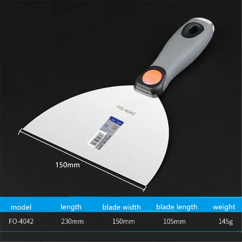 สแตนเลส Drywall ฉาบ Scraper เครื่องมือ Putty Knife เกรียงผนังทําความสะอาดพลั่วเครื่องมือก่อสร้าง 2/4 /6/8/10 นิ้ว