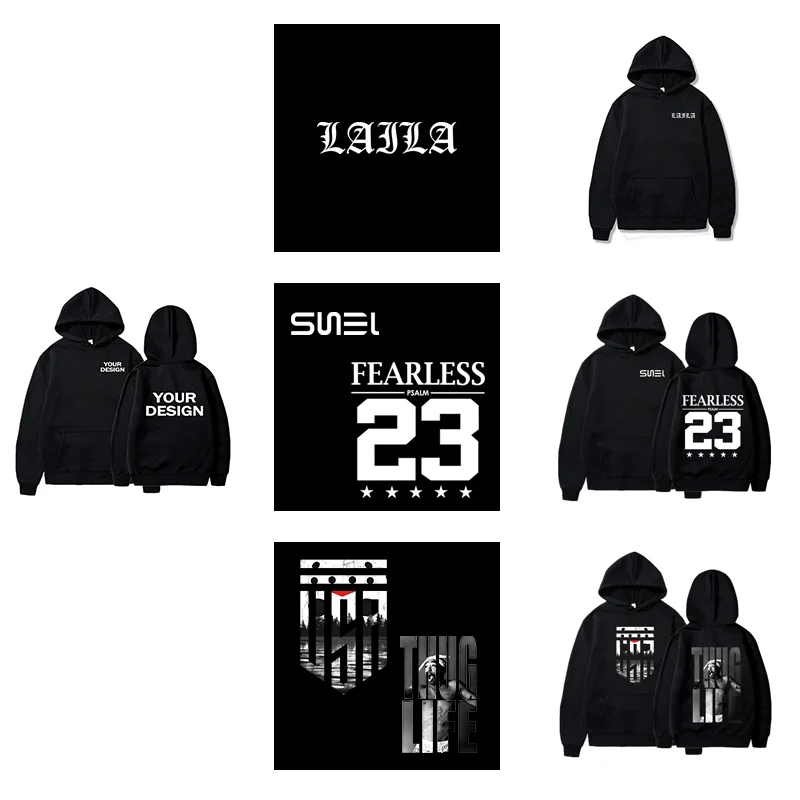 Sudaderas con capucha con estampado personalizado para hombre y mujer, ropa informal holgada, sudaderas con capucha de Color sólido, sudaderas de calle con personalidad de manga larga
