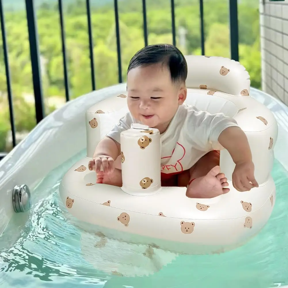 เด็กInflatableที่นั่งสําหรับทารก 6 36 เดือนBuilt In Airปั๊มทารกกลับสนับสนุนเก้าอี้โซฟาสําหรับนั่งเด็กวัยหัดเดินชั้นที่นั่ง