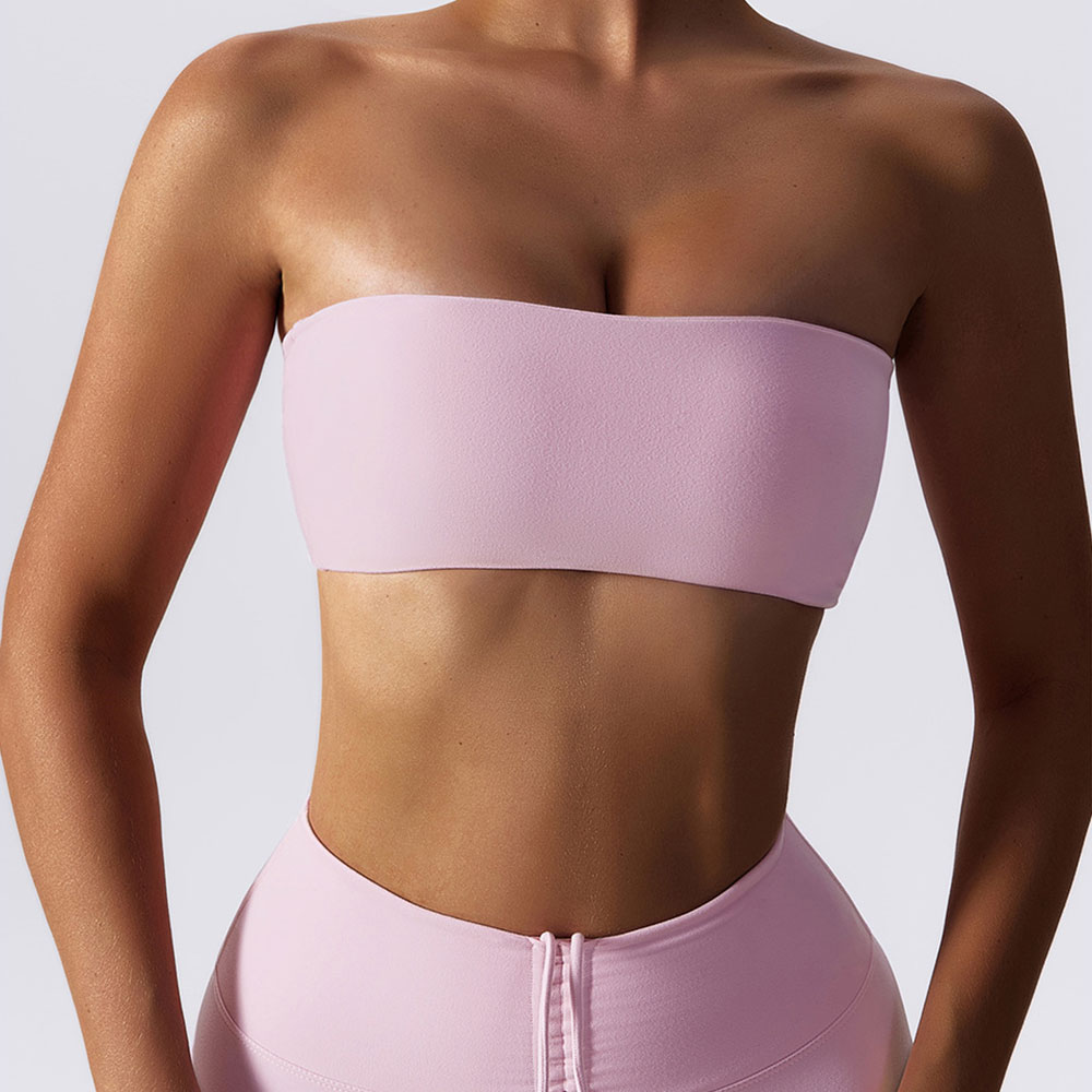 Sujetador deportivo para mujer, Top deportivo, ropa interior de gimnasio, corpiño sin tirantes, Tops de entrenamiento elásticos transpirables, sujetador de entrenamiento físico, sujetadores de Yoga