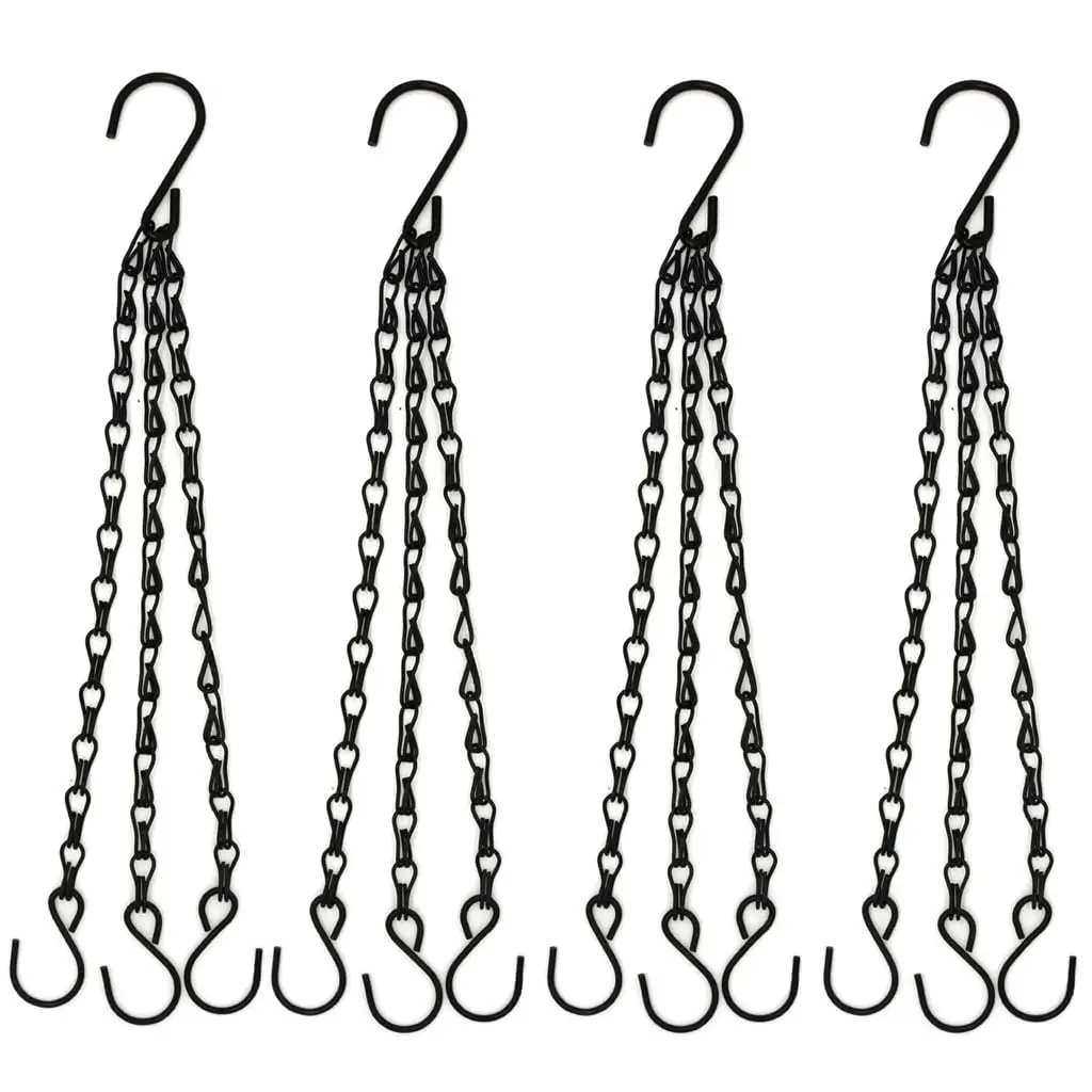 40cm 모조 등나무 교수형 바구니 꽃 냄비 체인 3 후크 분지 수경 식물 식물 성장 분지 홈 정원 장식