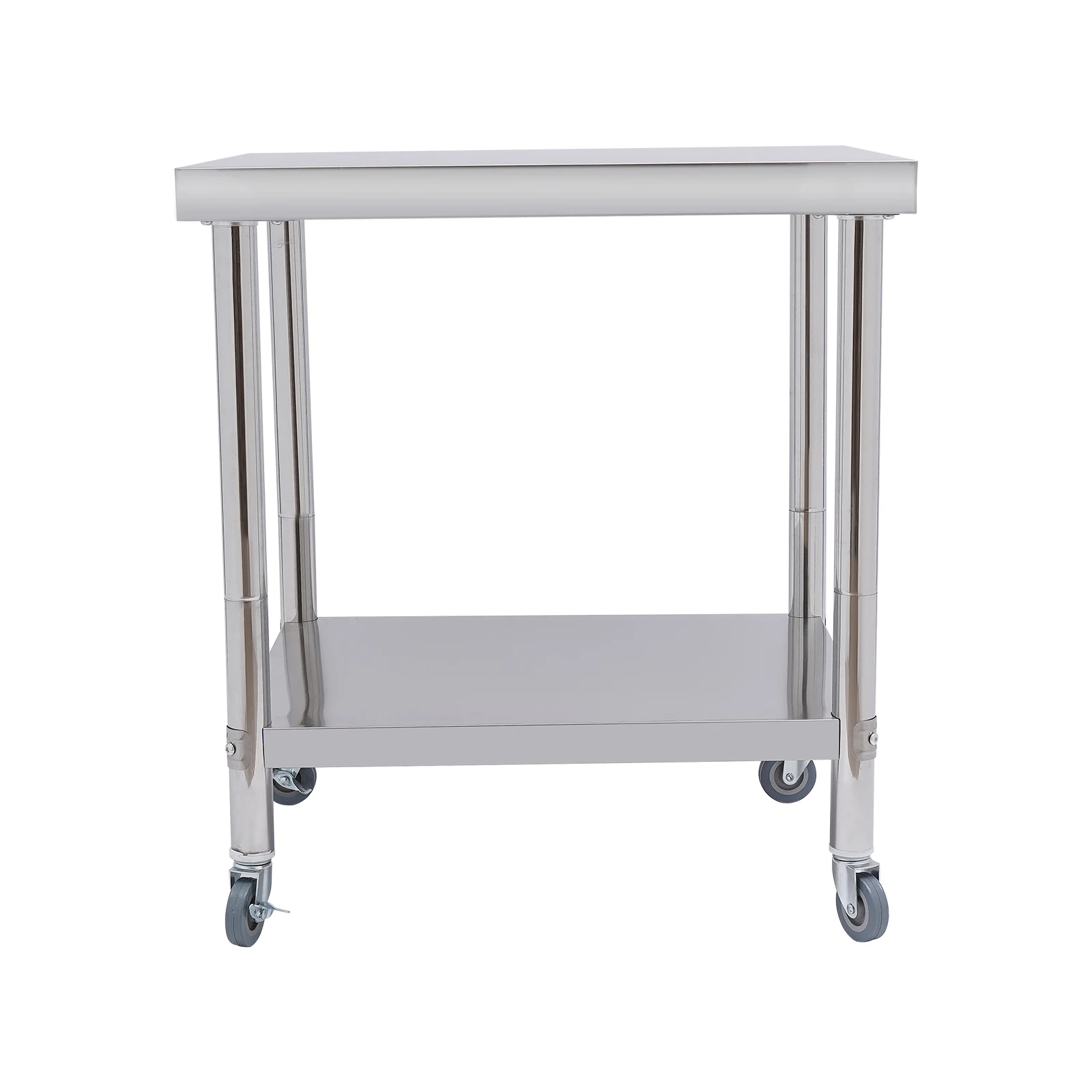 Mesa de aço inoxidável para preparação e trabalho, mesa de trabalho comercial resistente para preparação de alimentos com undershelf para restaurante, casa e hotel