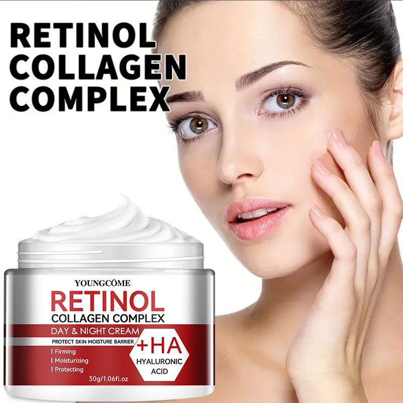 Crema idratante per la cura del viso al collagene al retinolo Idratazione profonda adatta per l'invecchiamento secco Crema per il viso idratante Riparazione della pelle