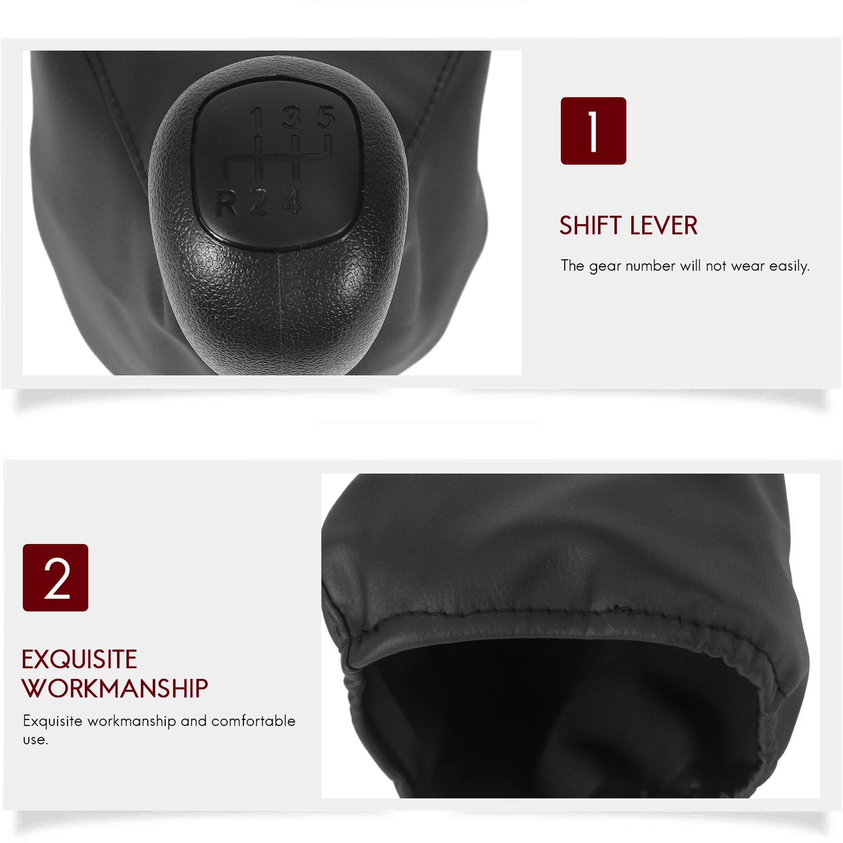 ギアシフトギアノブ,gaiter付き,5速,メルセデスベンツVito 638 w638の車のスタイリング