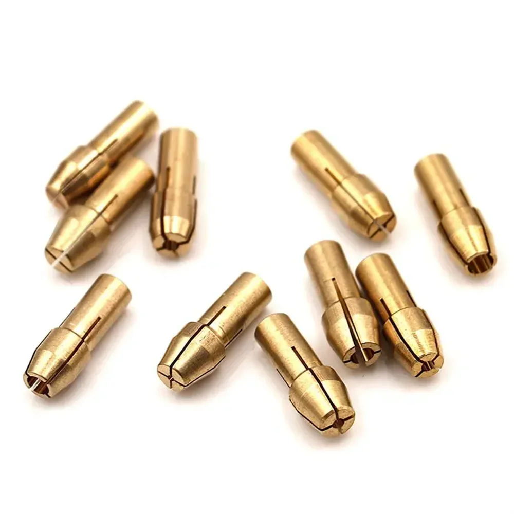 10 Teile/satz Mini Bohrfutter Adapter 0,5mm-3,2mm Mini Bohrfutter Chuck Adapter Micro Spannzange Messing für Power Dreh Werkzeug