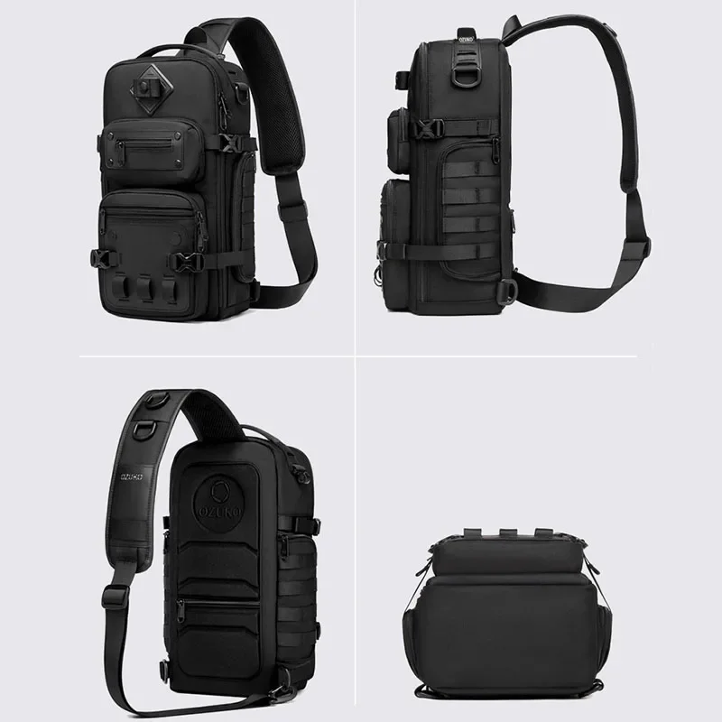 ผู้ชายกระเป๋ากลางแจ้งยุทธวิธีหนึ่งไหล่Crossbodyกระเป๋าความจุสูงกันน้ํากีฬากระเป๋าสําหรับกระเป๋าสะพายชาย