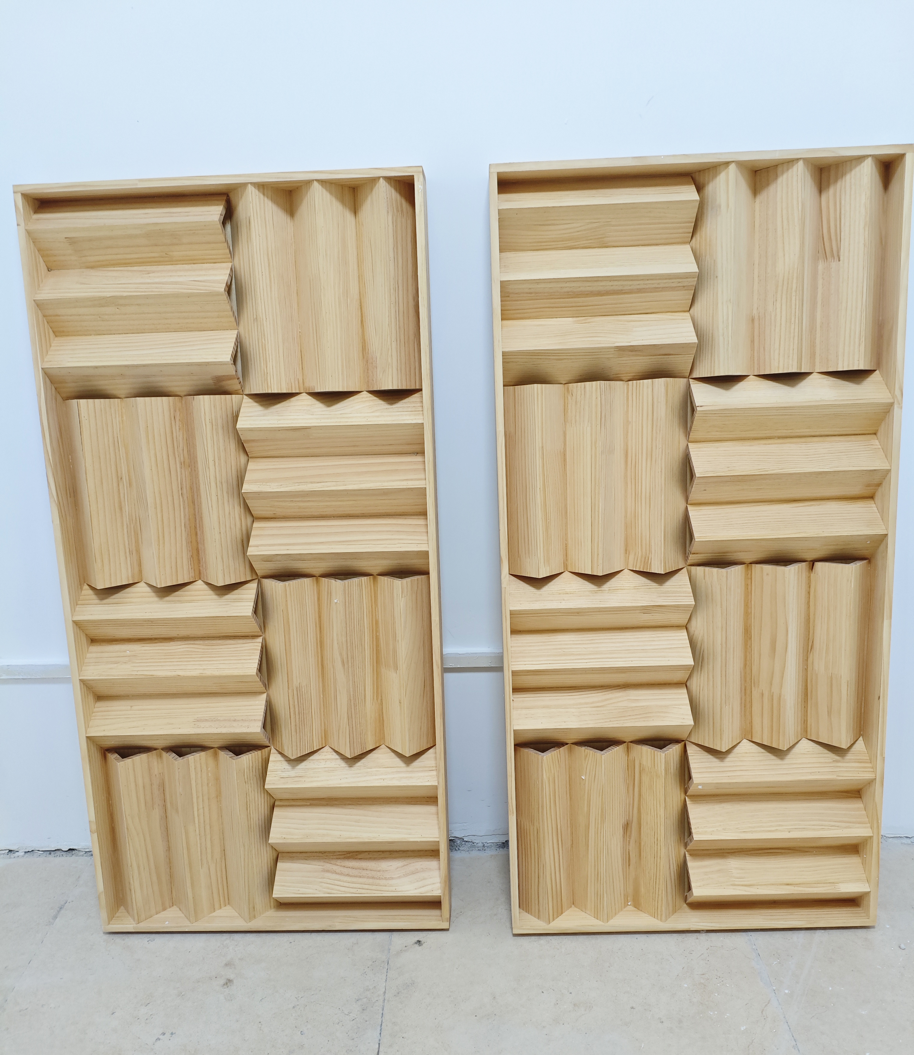 Panneau mural acoustique en bois triangulaire insonorisant, grande taille 120x60x7cm pour Home cinéma/Studio Diffusion sonore