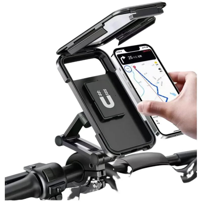 Nieuwe verstelbare intrekbare fietstelefoonhouder 360° °   Roterende waterdichte anti-shock fiets motorfiets telefoonhouder touchscreen beugel