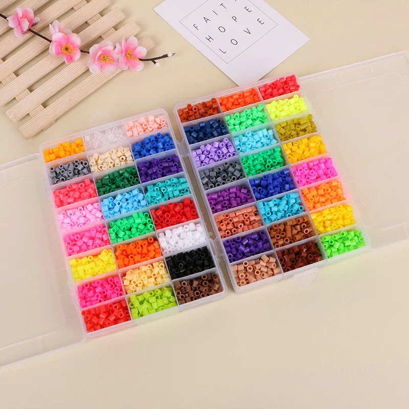 72 cores 5mm /2.6mm conjunto de contas de fusão pixel art puzzle hama contas diy 3d quebra-cabeças artesanal presente fusível contas kit brinquedo de ferro