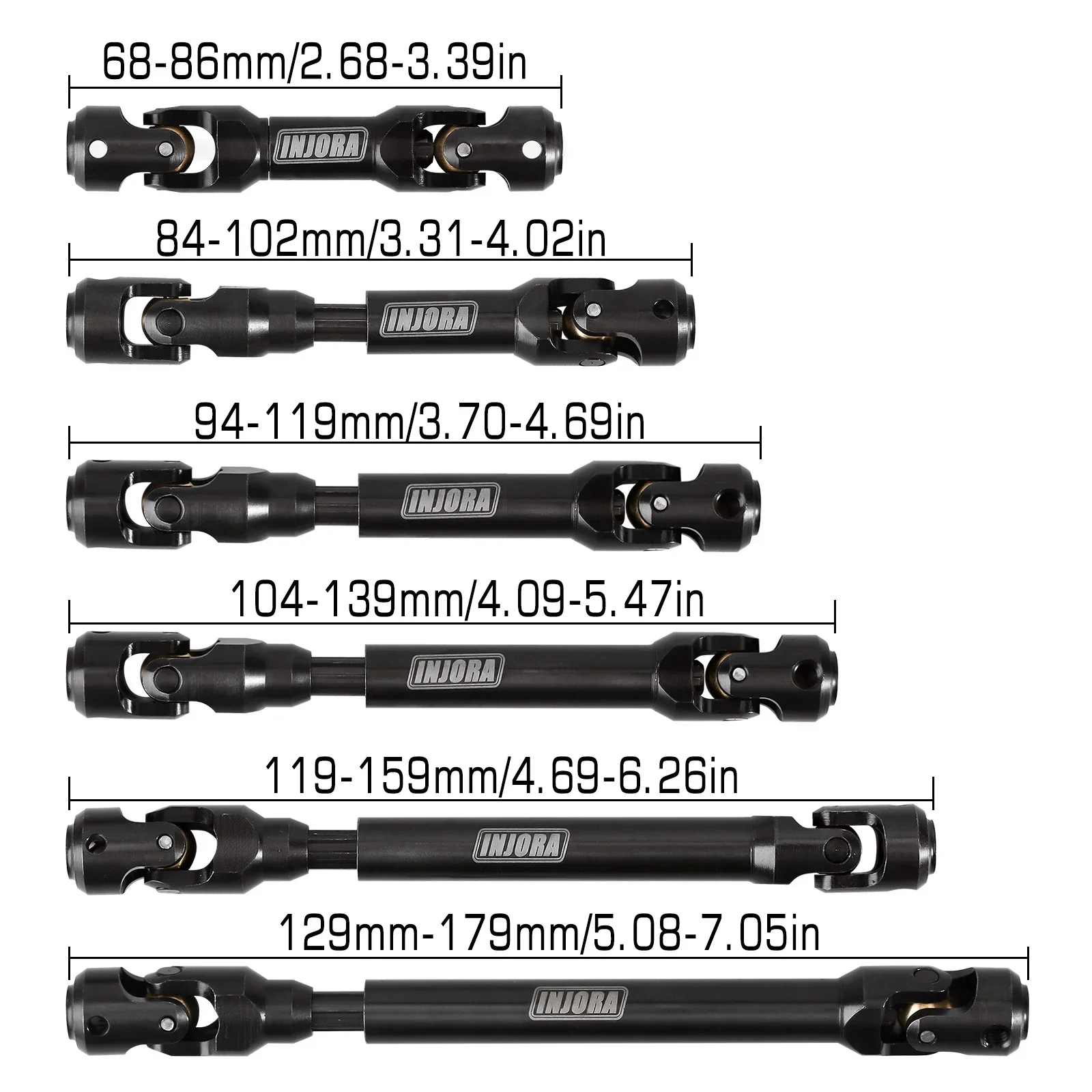 INJORA Thép Nặng Nhiệm Vụ Trục Ổ Đĩa Cho 1/10 RC Xe Bánh Xích Trục SCX10 90046 AXI03007 TRX4 Redcat Gen8