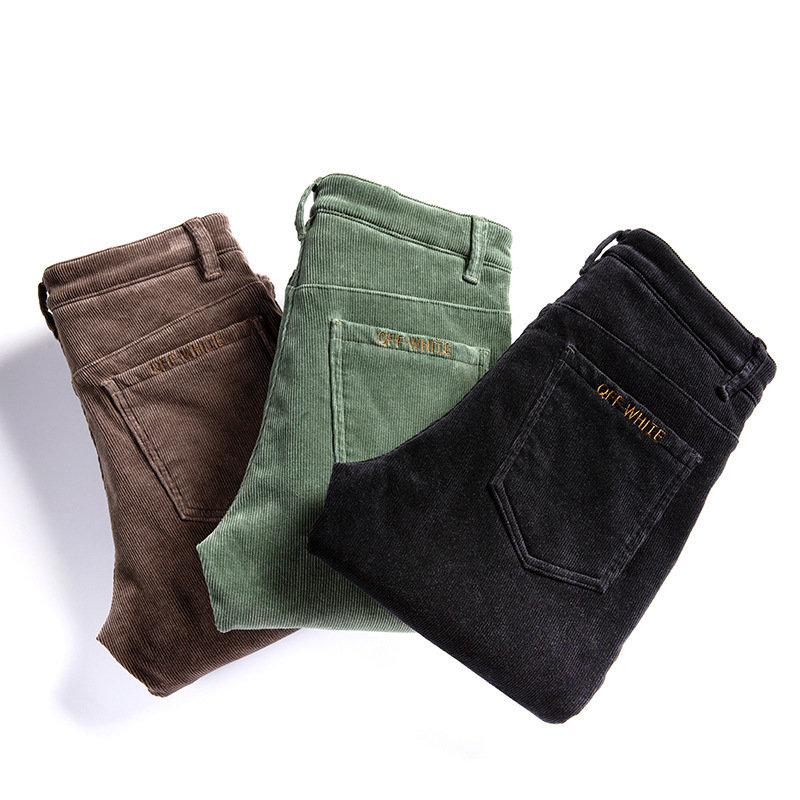 Zipper Opening Car Driver Outdoor Convenient Crotch  Without Taking Off PantsQuality Cashmere Trousers Men Middle-aged Winter