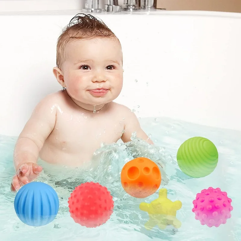Bolas sensoriais para bebê toque mão bola massagem bolas texturizadas macias mãos do bebê espremer bolas conjunto desenvolver sentidos táteis do miúdo brinquedo