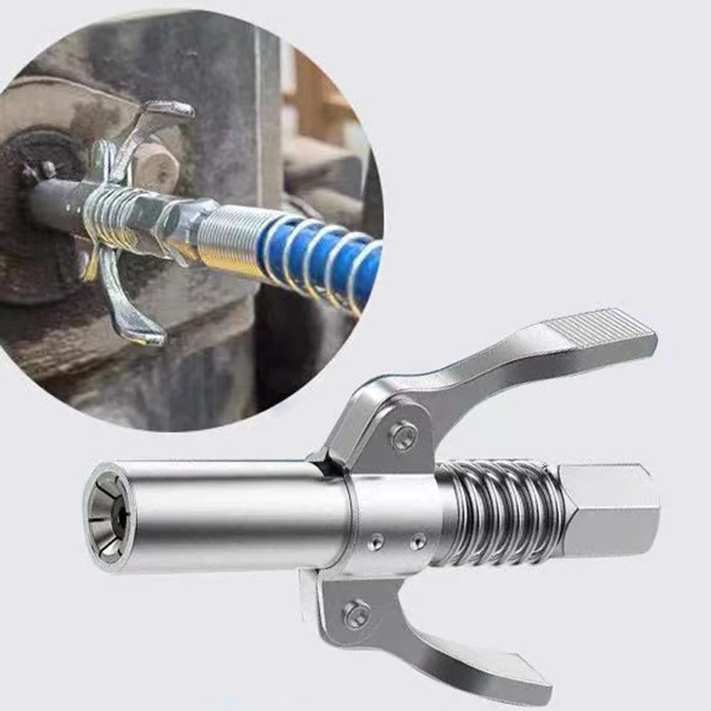 10000 PSI NPTI/8 ปืนจาระบี Coupler ปั๊มน้ํามัน QUICK RELEASE Grease TIP เครื่องมือรถเข็มฉีดยาน้ํามันหล่อลื่น TIP Repair Accessorie น้ํามันหล่อลื่น
