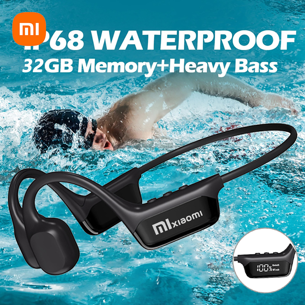 Xiaomi-auriculares de conducción ósea IPX8, inalámbricos, abiertos, Bluetooth 5,3, para natación, Bluetooth, 32GB, MP3, deportivos