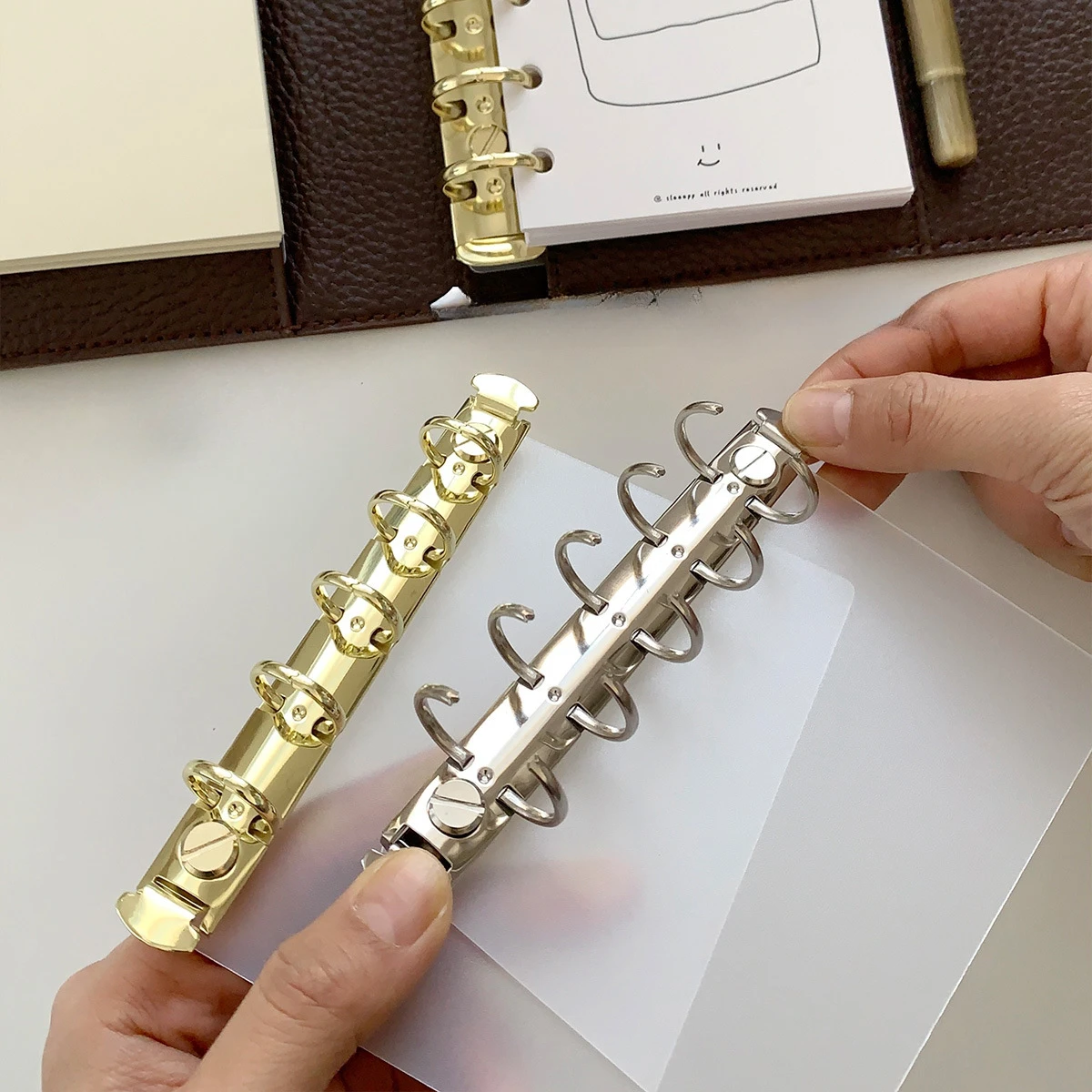 M5 A7 Loose Leaf Side Insert Board Pad Partition Handmade Clip Secondary Ring Inner Page Storage Clip