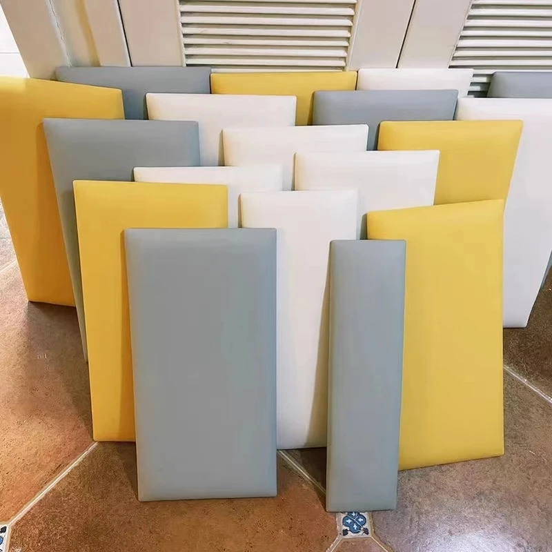 Multi Color Bed Headboards Decor PU Soft Pack Tatami Self-adhesive Child Anti-Collision Cabeceros 3D Wall Sticker Tete De Lit