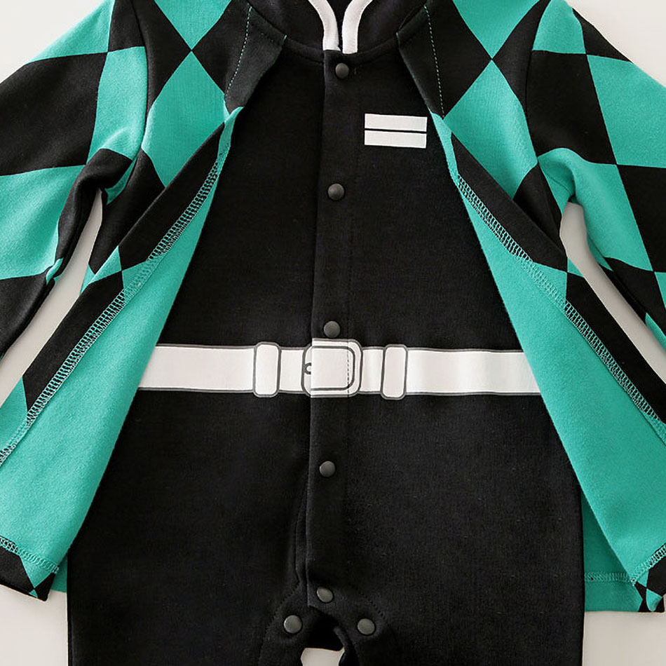 0-18 ヶ月アニメベビーロンパース新生児コスプレ衣装幼児暁禰豆子炭治郎綿服男の子女の子子供服