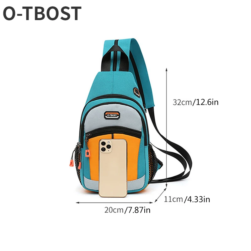 O-TBOST 2-in-1 กระเป๋าคาดหน้าอกและกระเป๋านักเรียนสําหรับผู้ชายและผู้หญิง - กระเป๋าสะพายข้างสะพายข้างสําหรับโรงเรียนและกิจกรรมกลางแจ้ง