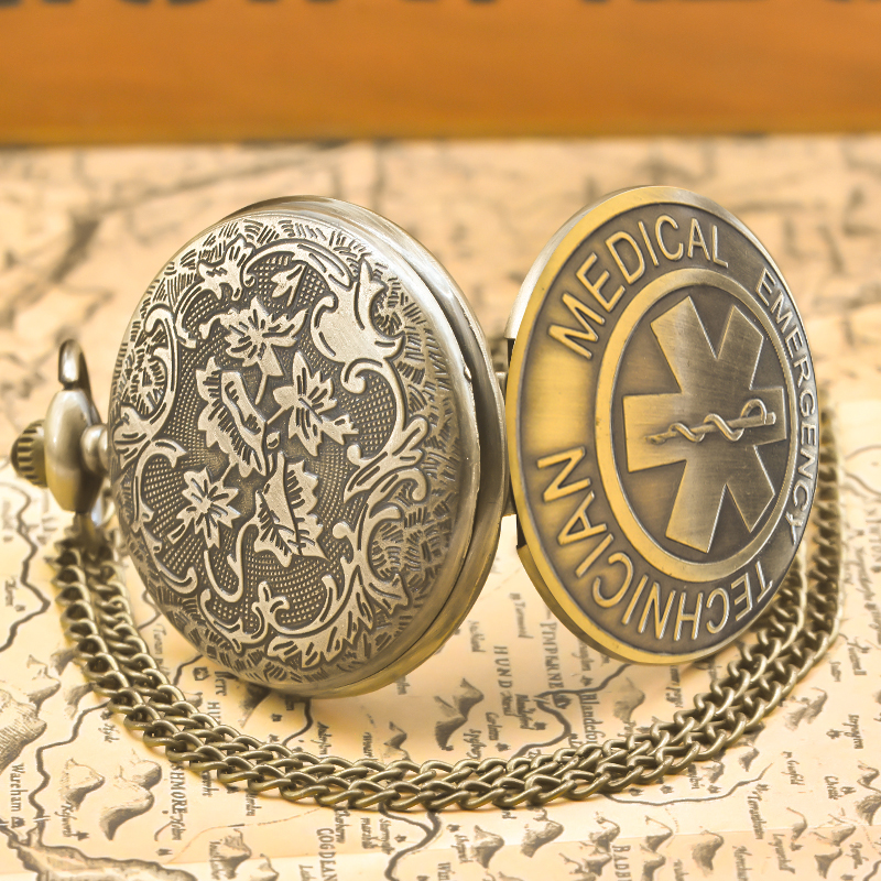 Retro Bronze Steampunk Flip-Top männliche und weibliche Student Geschenk Quarz Halskette Life Star Gedenktaschenuhr