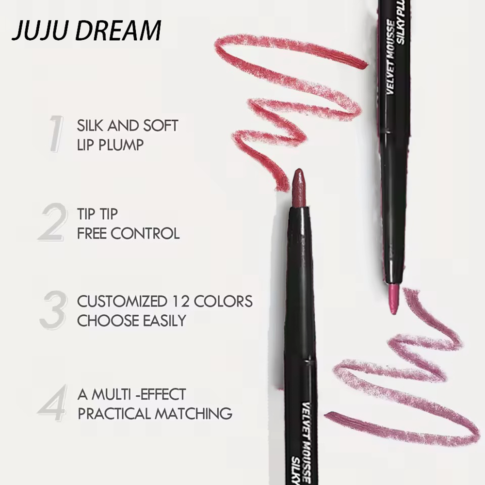 Waterproof Matte Lip Liner Pencil, 5 Colors,Long-Lasting,Smudge-Proof,Lip Contour & Highlight,Safe for All Skin Types,Unisex Use