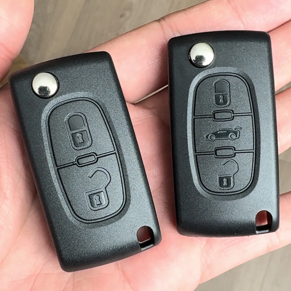For Peugeot 207 307 308 407 607 807 For Citroen C2 C3 C4 C5 C6 Xsara Berlingo Flip Remote Car Key Shell Case Cover HU83 VA2