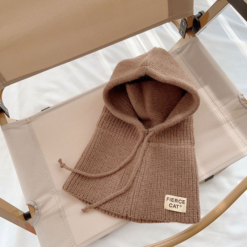 Elegante gorro con capucha, calentador cuello para niños, bufanda, sombrero para actividades libre, para escuela y