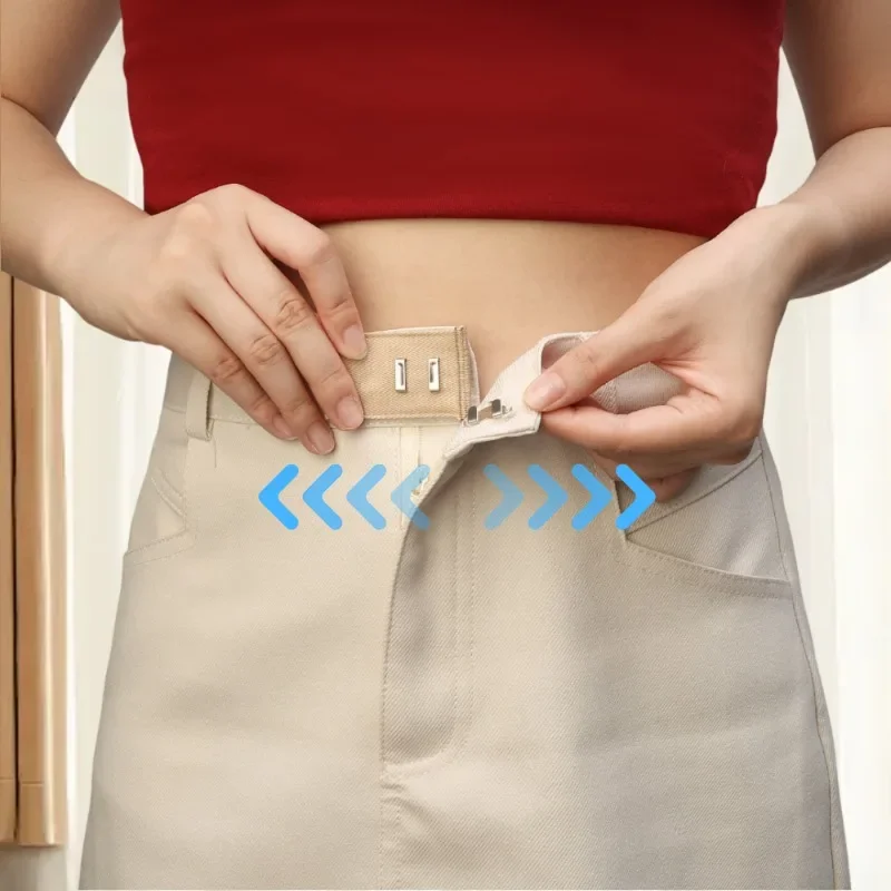 1 Uds extensores de algodón botones elásticos extendidos sujetadores de ropa ajustables pantalones vaqueros cinturón extensión hebilla a presión