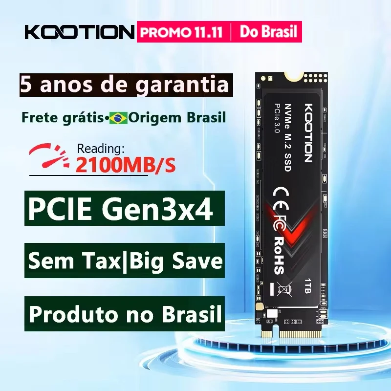 KOOTION X15Lite PCIe M2 SSD NVME M.2 SSD Drive 1TB 512GB 256GB Unidade de estado sólido Disco rígido interno SSD para laptop desktop
