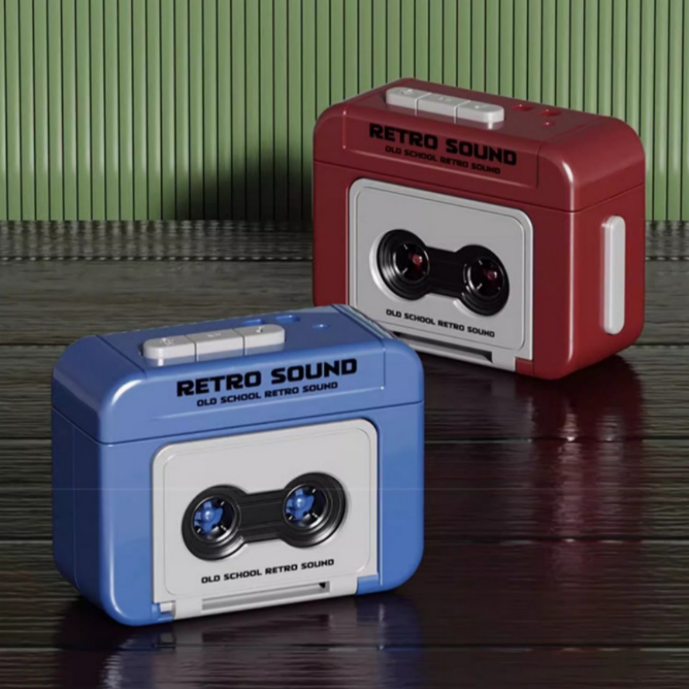 Retro gravador de fita chaveiro mini gravação caixa música personalizado pingente chaveiro mochila ornamento presente para o aniversário casal