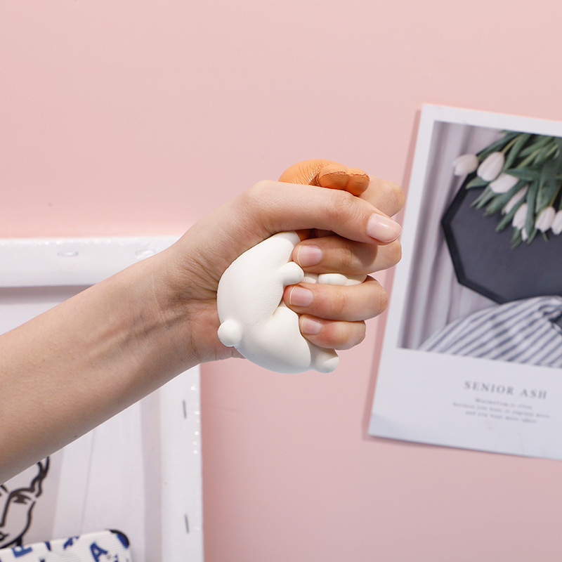 Novo adulto crianças bonito pintinho coelho morango jumbo mole kawaii animal lento subindo estresse bola brinquedos fidget espremer brinquedos de comida