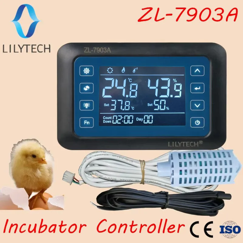 LILYTECH, ZL-7903A 100-240Vac, PID, controlador automático de incubadora de temperatura e umidade super multifuncional, ZL-7901A