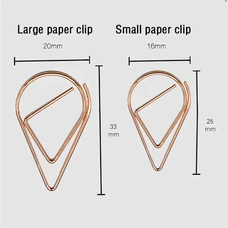 30/50 pz Graffetta Mini Cuore Oro Rosa Colore Oro Clip Segnalibro Raccoglitore Accessori Per Ufficio Raccoglitore di Carta Pinze Patchwork clip