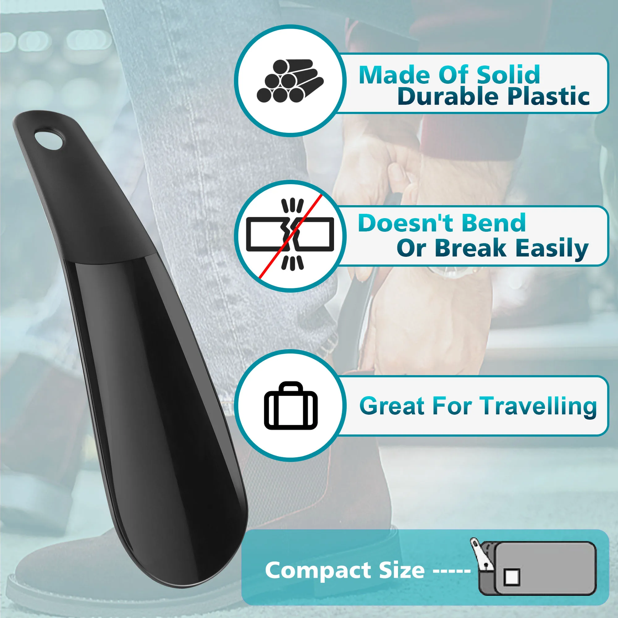 Professional รองเท้า Lifter พลาสติกสีดํารองเท้า Horn Lazy Shoe Helper คุณภาพสูง Anti-SLIP แตรรองเท้าสําหรับผู้สูงอายุรองเท้า Accessorie