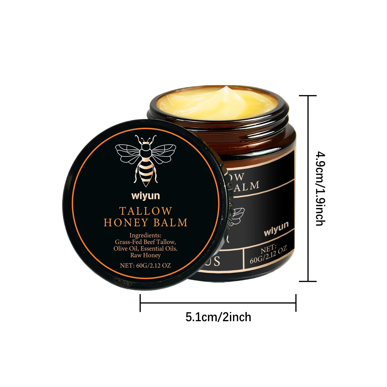Crema de miel Tallow de ternera que desvanece las manchas oscuras, elimina la melanina, iluminadora, reafirmante, loción corporal calmante hidratante duradera no graso