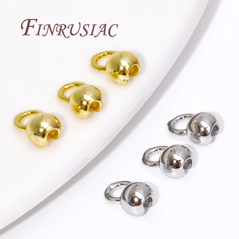 10 個/20 個卸売 3 タイプ 18 k リアルゴールドメッキエンドキャップビーズジュエリー作成、手作り DIY ジュエリー作成ビーズエンドヒント
