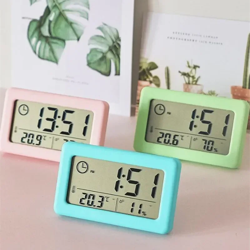 12/24 Stunden Wanduhr Thermometer Digitale Tischuhr Hygrometer Elektronisches Produkt Schreibtischuhren Dekorieren Mini-Elektronik Zuhause