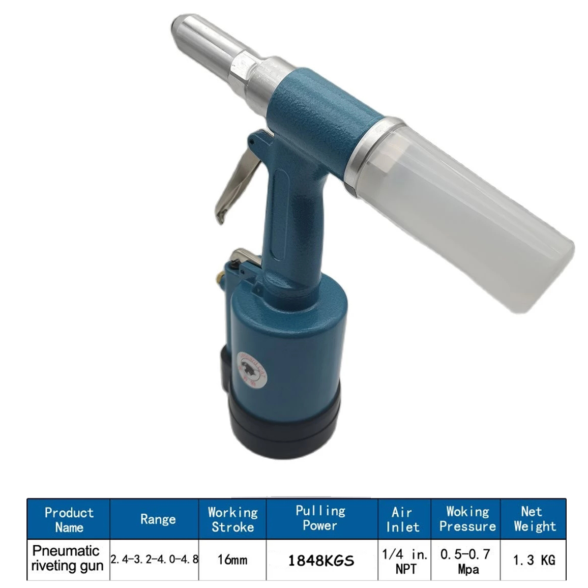 เครื่องมือนิวเมติก 3-Jaw Air Riveter Heavy Duty PNEUMATIC Riveting Gun - 2.4/3.2/4.0/4.8 ความจุ,อุตสาหกรรมเล็บโลดโผนเครื่องมือ